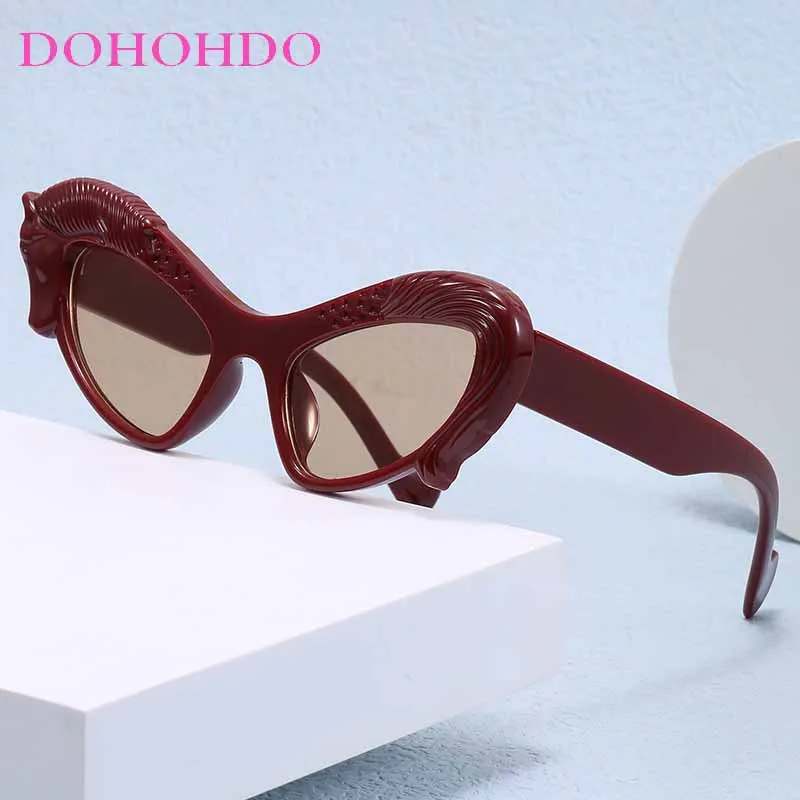 

2025 New The Latest Fashion Cat Eye Sunglasses Women Luxury Brand Hip Hop Decorative Party Sun Glasses Funny Gift Eyeglasses