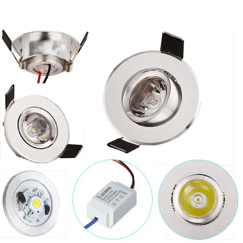 Teto LED Downlight RGB 3W Dimmable DC12V Recesso LED Spot Light Gabinete Showcase Lâmpada 220V Lâmpada Led Com Controle Remoto