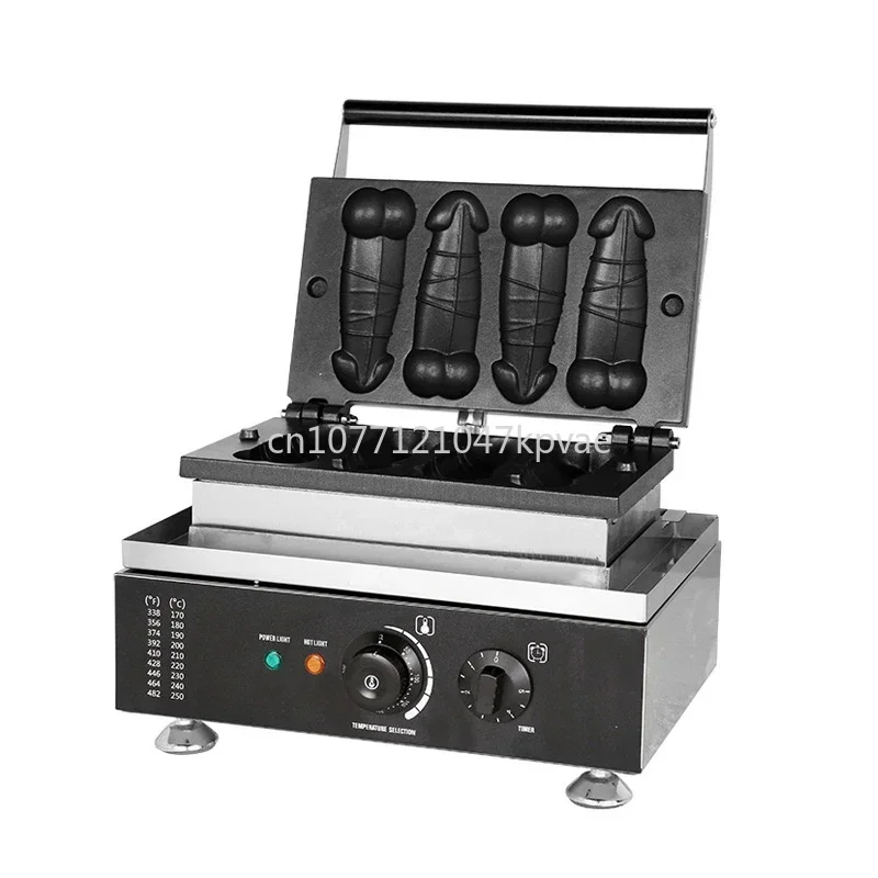 

Iron Stick Baking Machine Hot Dog Sausage Grill Baker Waffle Snack 110V Commercial Use A Piece of Gayke Penis Shape Waffle Maker