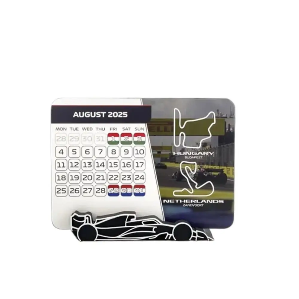 2 Pcs 2 Pcs Car Racing Desktop Calendar Experience with Bracket Motor Calendar Thrill Cool Calendar Gifts