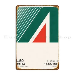 Alitalia Mid Century 197 Metal Sign Retro Wall Decor Pub Printing Printing Tin Sign Poster