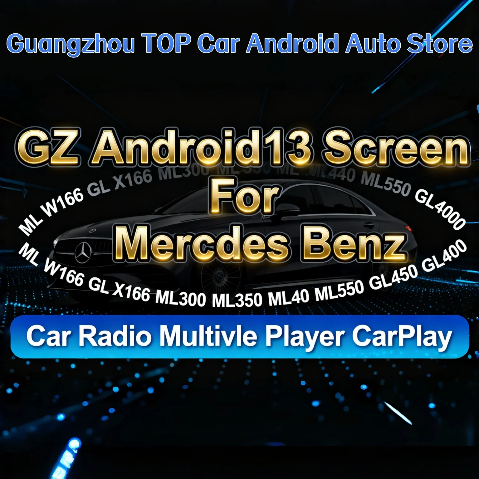 GZ Android13 شاشة لمرسيدس بنز ML W166 GL X166 ML300 ML350 ML400 ML550 GL350 GL400 راديو السيارة مشغل وسائط متعددة Carplay