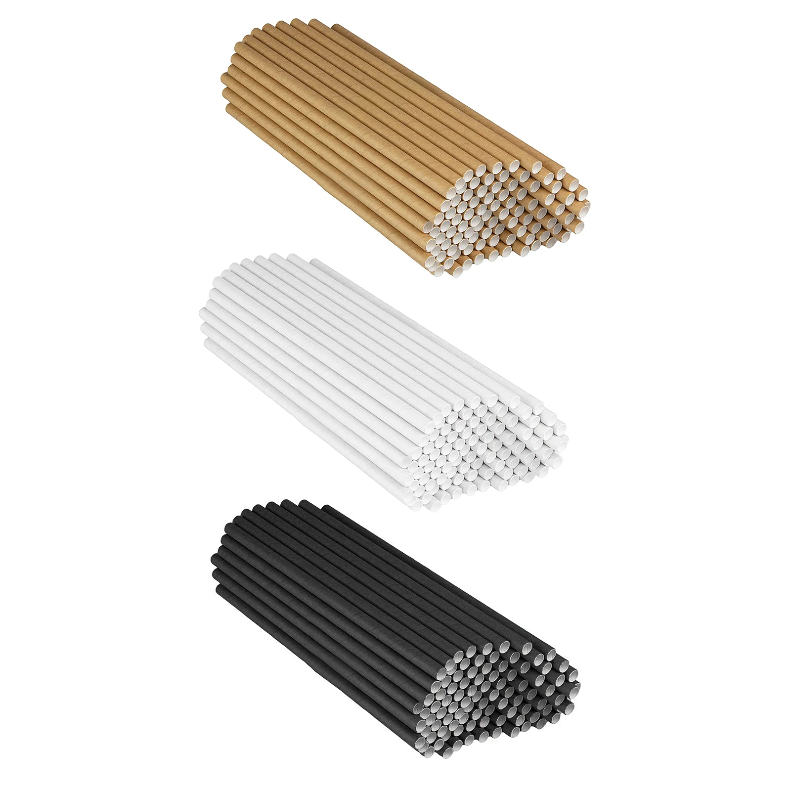 100 Pcs Paper Straws Compostable Biodegradable Straws 7.75 in Long Cocktail Straws for Smoothies Tumblers Cocktail MilkShake