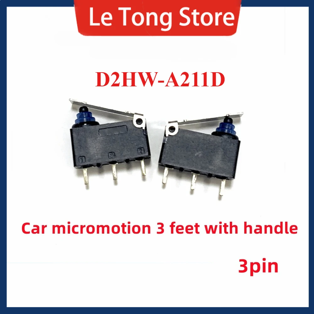 NEW Original micro switch For OMRON D2HW-A201D D2HW-A211D  3pin waterproof and dustproof car door lock micro switch button