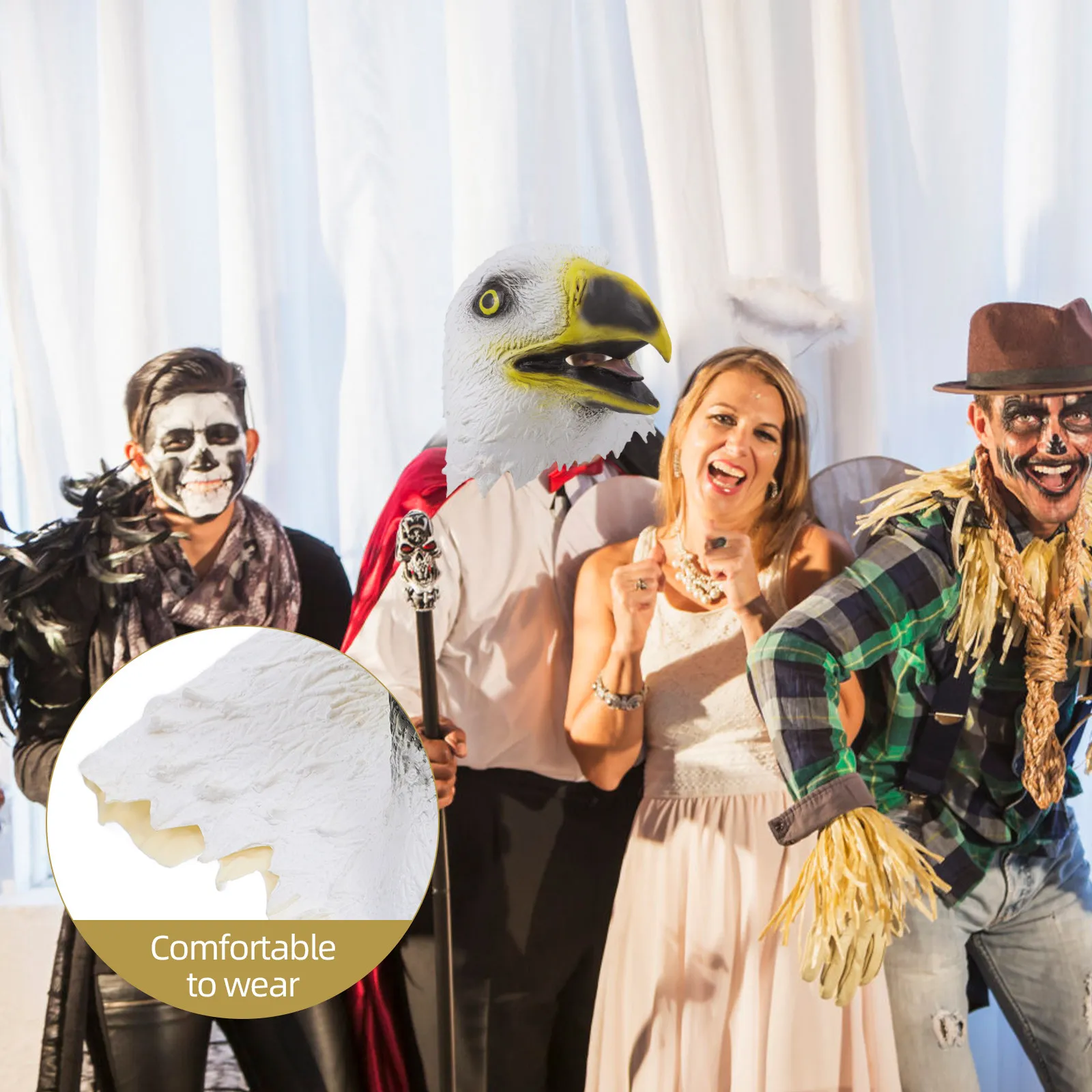 

Маска с головой орла на Хэллоуин, реалистичная маска в форме животного, легкая маска для костюмированных вечеринок для взрослых, аксессуар для косплея на Хэллоуин