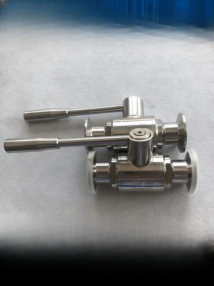 Small valve body calcined sanitary ball valve quick-loading clamp