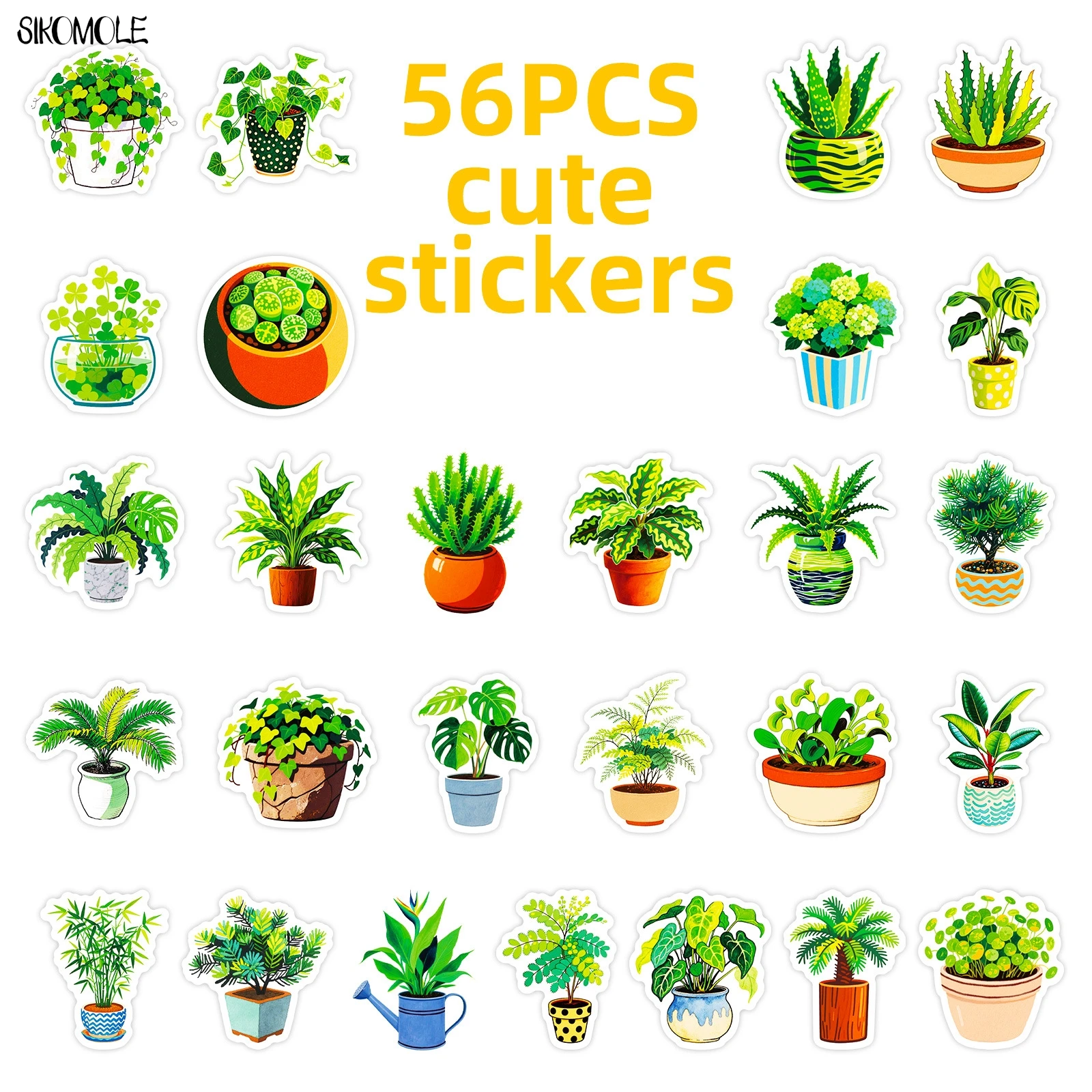 10/30/56 قطعة ملصقات الكرتون النباتات الخضراء الجمالية الصبار السحلية ملصق مائي DIY بها بنفسك محمول الغيتار سكيت مقاوم للماء الكتابة على الجدران ملصق