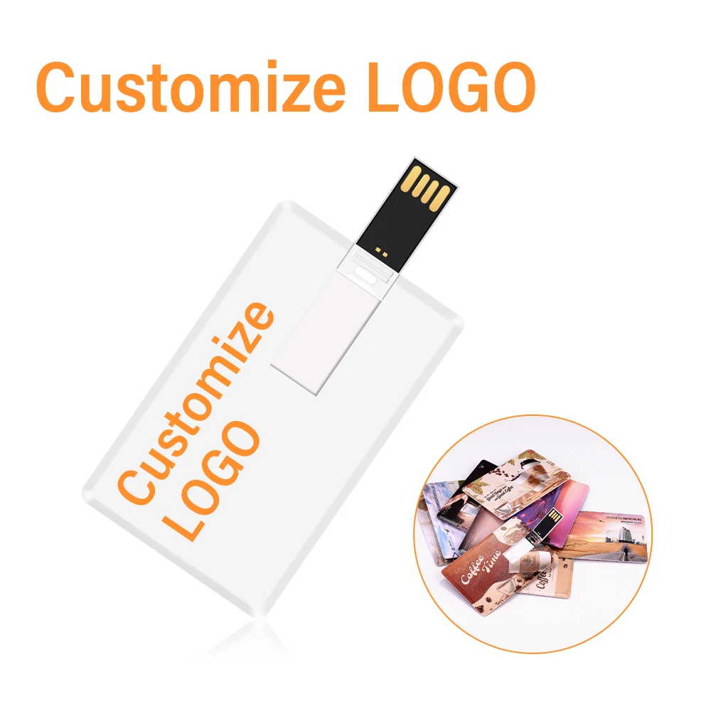 

Customized Credit Card 16GB 32GB USB Flash Drive USB2.0 Pendrive 4GB 8GB Personalizado Logo Memory Stick Pen Drive Wedding Gifts