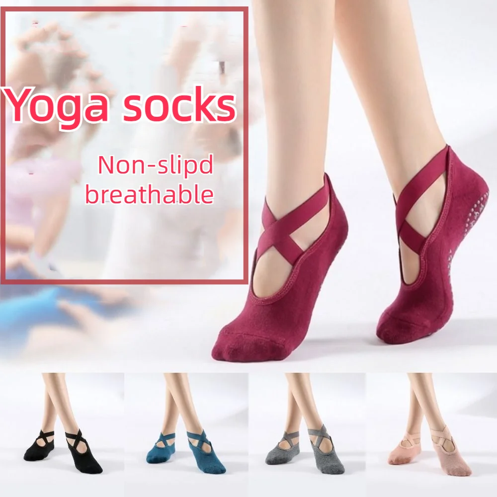 

Non-Slip Yoga Socks Fitness Silicone Bandage Sports Socks Breathable High Quality Pilates Socks Women