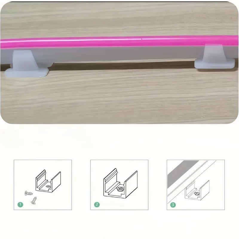 41 pcs LED Strip Light Fixing Clips, Transparent Self-Adhesive, for TV Background Wall and Bedroom Decor