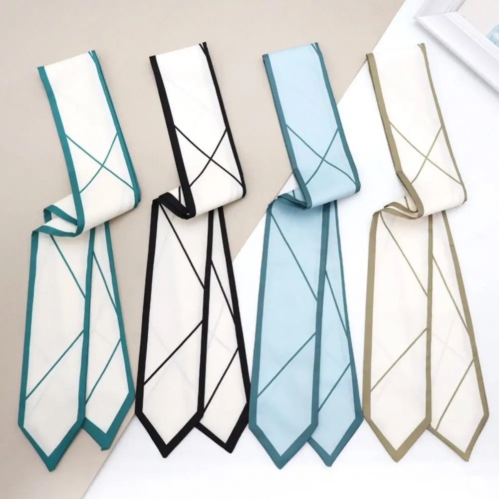 Decorative Binding Printing Twill Ribbon Skinny Silk Long Ribbons Decorative Ribbon Luxury Design Silk Scarf Hair Accessories view 5