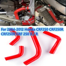 For 2004-2012 Honda CRF250 CRF250R CRF250X CRF 250 X / R 2005 2006 2007 2008 Radiator Hoses Silicone Tubes Kit 4Pcs 11 Colors