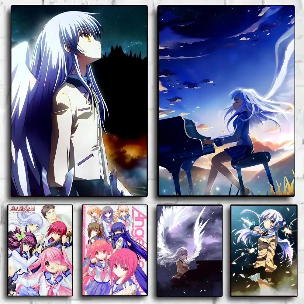 Classic Anime A-Angel Beats Poster Perfect Sticker Self Adhesive Art Designed for Home Dining Office Spaces