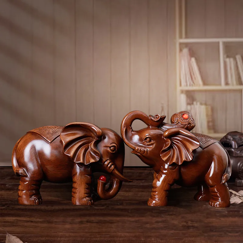 

New Home Soft Pack Elephant Ornaments Decorations Creative Home Goods Office Wine Cabinet Resin Ornaments Crafts
