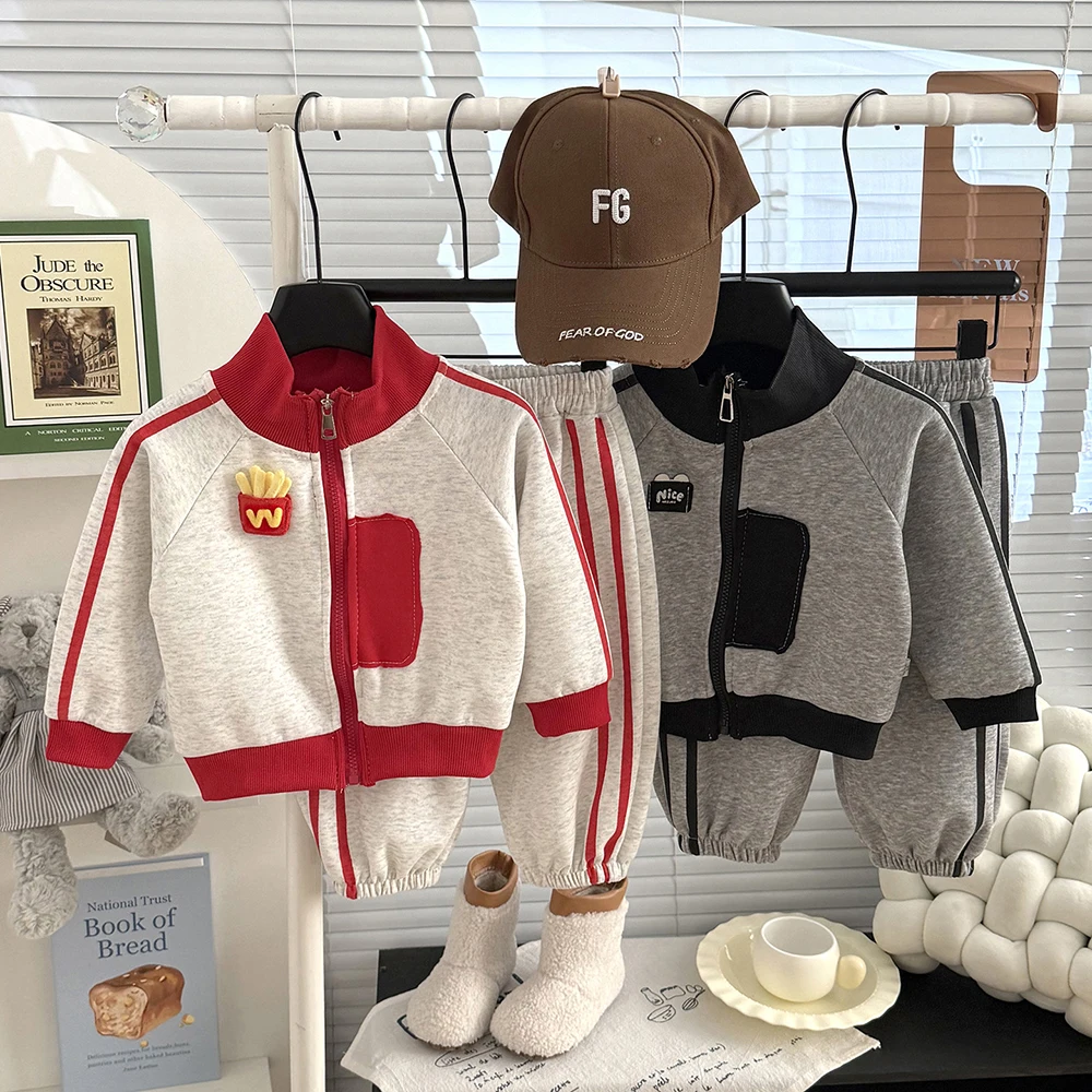 MILANCEL Kids' Sets and Outfits 1-7T Children Clothes Girl Autumn Kids Clothes Loose Boys Sportswear Set Girl Outfits