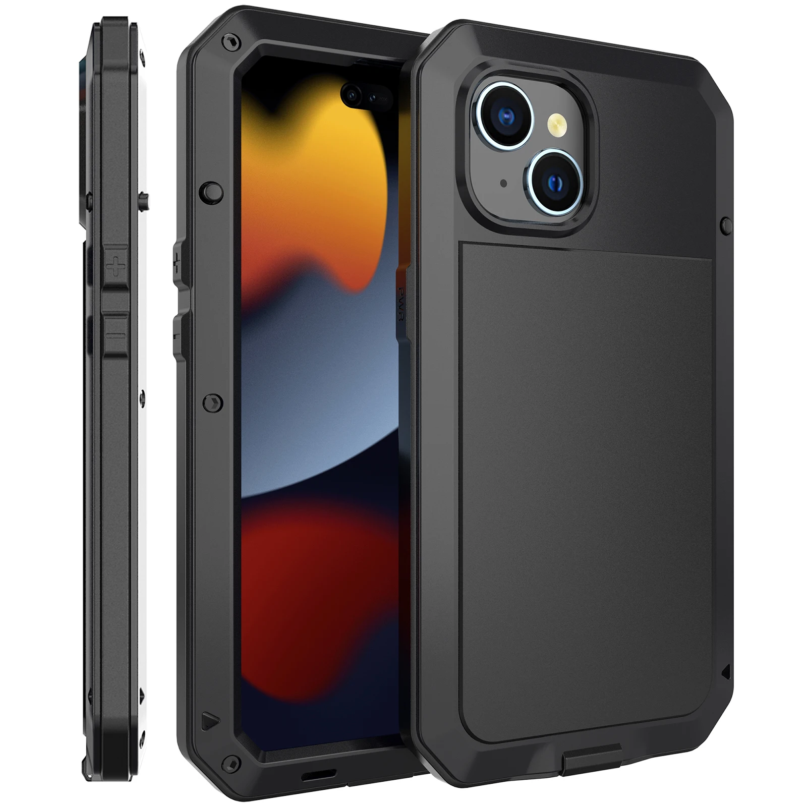 Neue Metall-Schutzhülle mit Rutschfester, Stoßfester 360-Grad-Vollschutz-Funktion für iPhone 16, 15, Xs Max, 11, 12, 13, 14 Serie – Detail 5