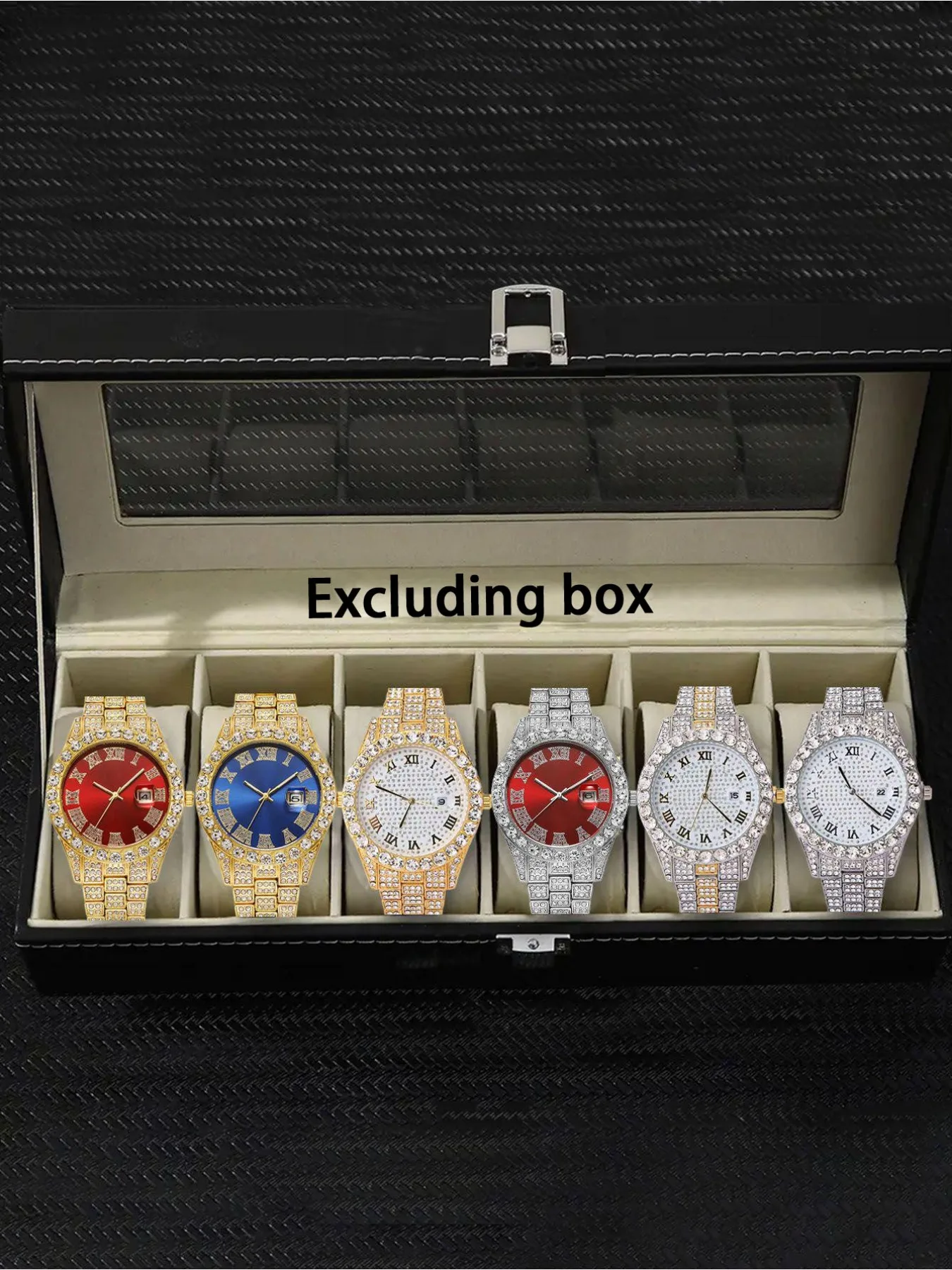 

6-компонентные кварцевые модные повседневные деловые мужские часы со стальной полосой и персонализированным циферблатом, универсальные часы