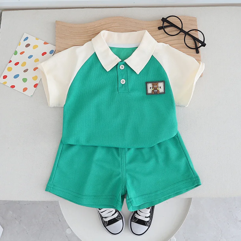 

Boys Clothing Sets Summer 2024 Children Cotton Polo T-shirts Shorts 2pcs Tracksuits For Baby Sports Suit Kids Jogging Outfits 5Y