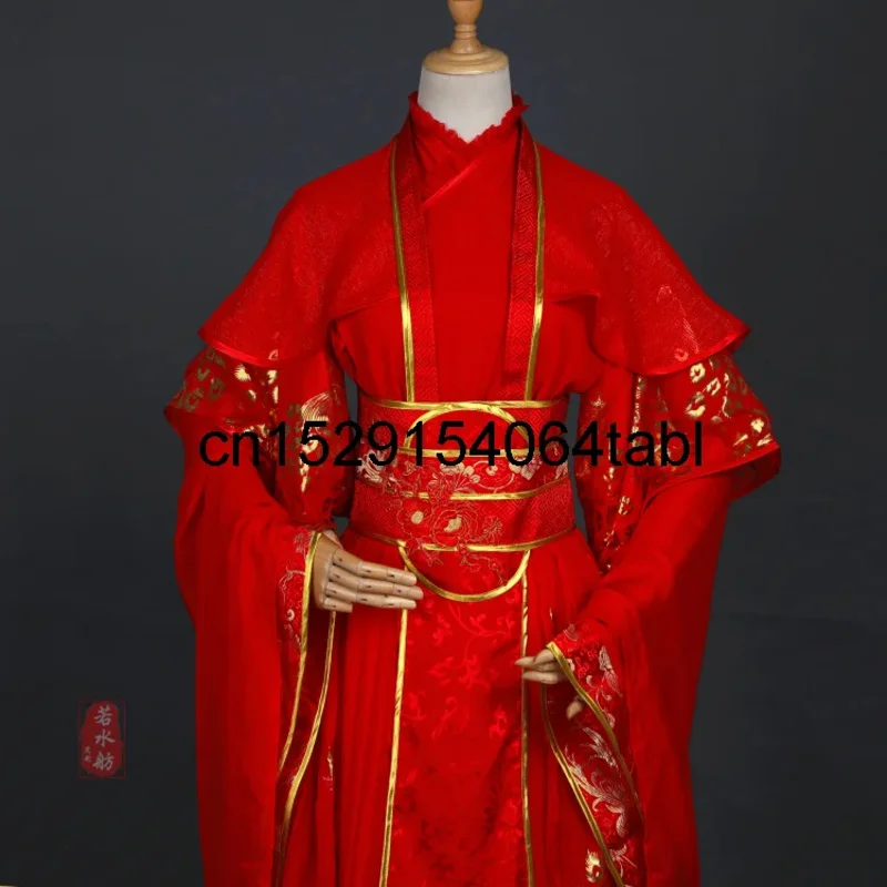 

RT01 Mo Dao Zu Shi Cosplay Wei Wuxian Wedding Dress Heavenly Officials Bless Xie Lian Ancient Cosplay Custome Halloween Han &Gf1