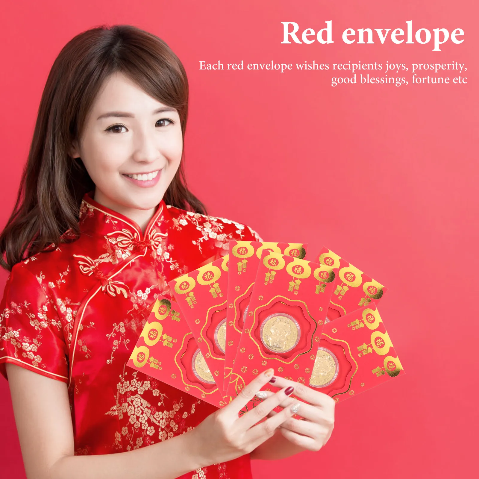

10Pcs Thick Red Envelopes for Chinese New Year Lucky Cash Pouches Spring Festival Gift Packaging Wedding Birthday Party Use