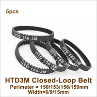 POWGE-correa síncrona de goma, 150, 153, 156, 159, 3M, dientes = 50/51/52/53, HTD3M, 150-3M, 153-3M, 159-3M