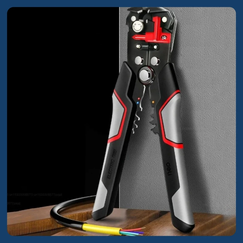 

Deli Wire Stripping Pliers Splitting Wiring Multi Functional Automatic Portable Electrician Speciality Home Repair Pliers