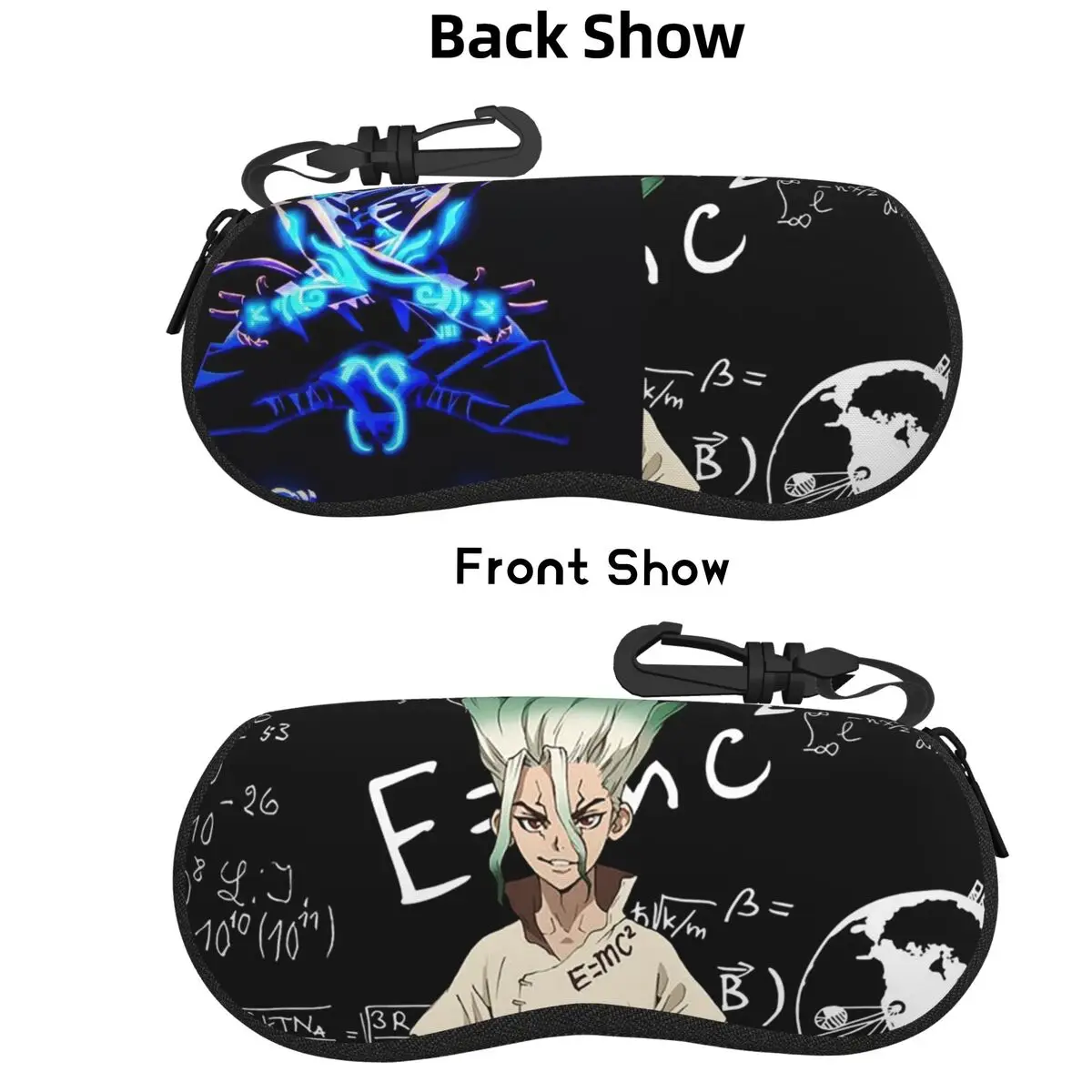 เซนคุ อิชิกามิ ดร.สโตน อะปัน อะนิเมะ เคสใส่แว่นตาแบบพกพา กล่องใส่แว่นกันแดด ผู้หญิง ผู้ชาย กระเป๋าใส่แว่นตาแบบนิ่ม