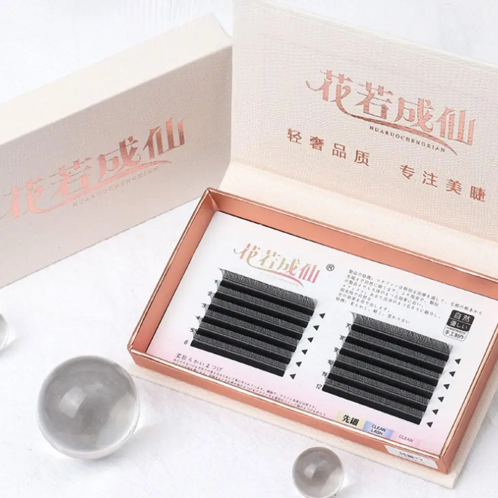 Extensiones de pestañas Negro mate Natural Punta única Forma de U Extensiones de pestañas 2D Y Fans Volumen Pestañas postizas individuales