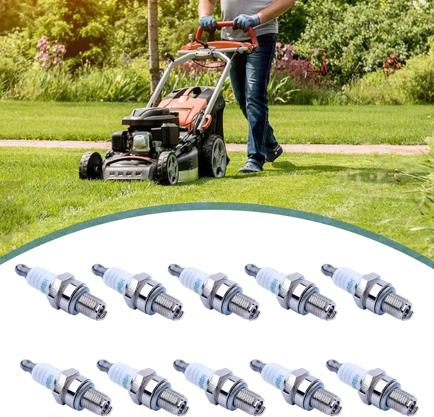 

CMR6H Spark Plug Kit 10Pcs For Stihl FS90 FS100 FS110 FS90R FS100R FS110R Trimmer 3365 Stihl Handheld Brush Cutter Trimmer