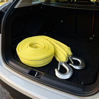 4M Heavy Duty 5 Ton Car Tow Cable Towing Pull Rope Strap Hooks Van Road Recovery for Audi Benz Buick Skoda Mazda Ford Toyota BMW