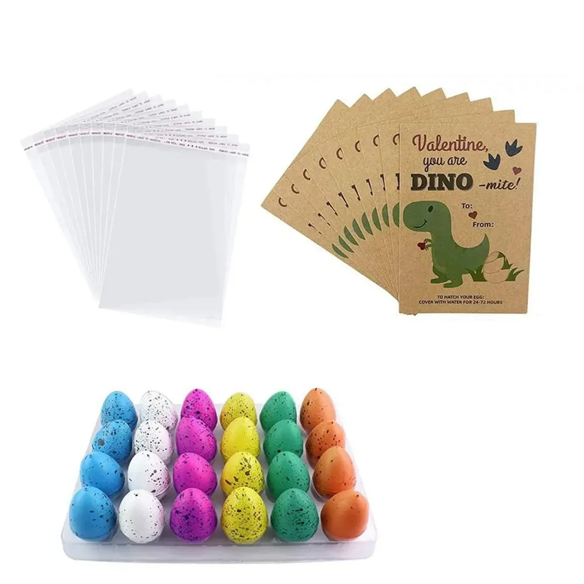 17PCS Cute Magic Hatching Growing Dinosaur Eggs Treat Kids Birthday Favor Baby Shower Guest