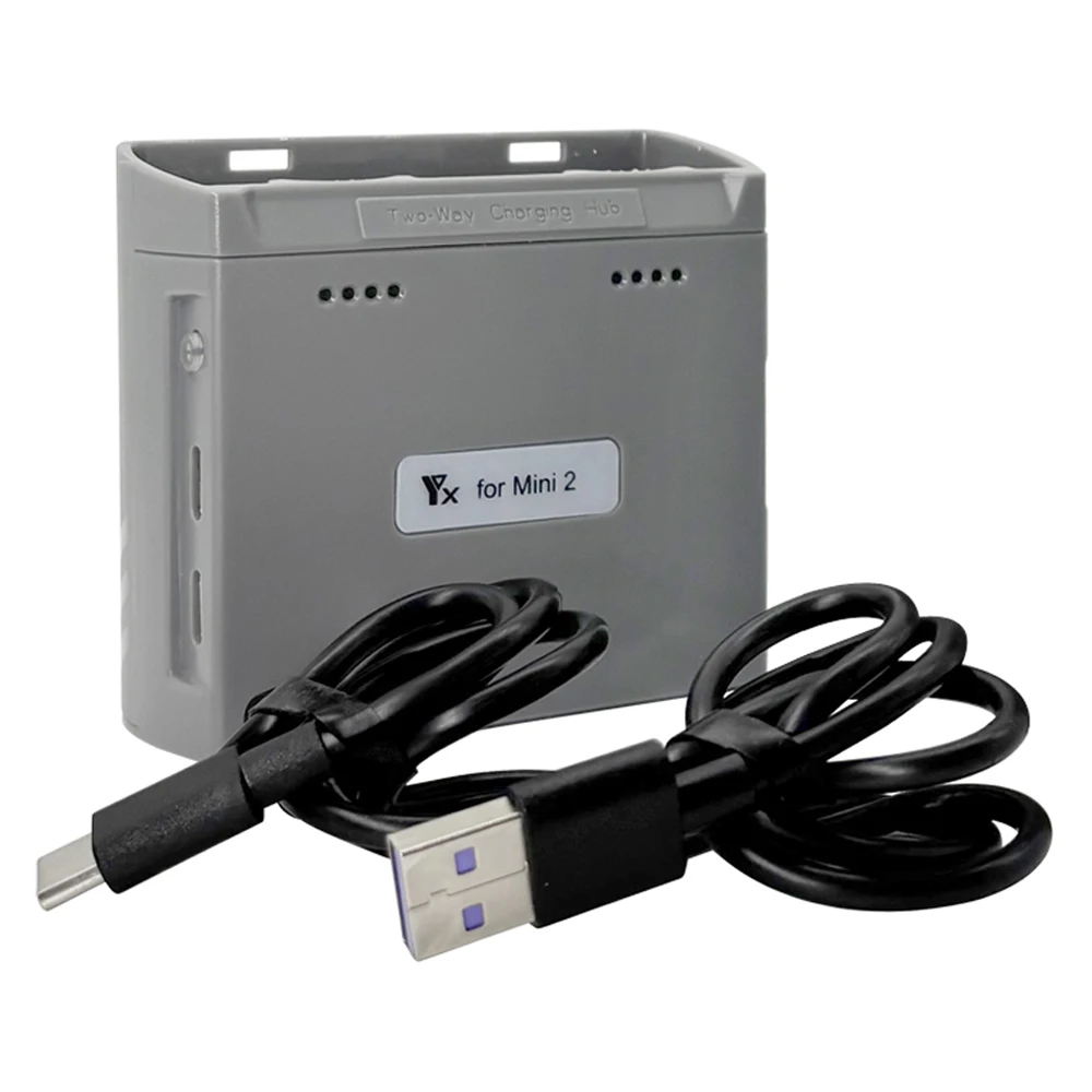 For DJI Mini 4K / 2 / SE Battery Charging Hub Two-Way Charger Drone Accessories Station With Powerbank Function Type-C Cables