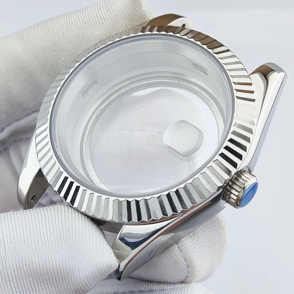 حافظة رجالية 40 مللي متر حافظة ساعة 904L الفولاذ المقاوم للصدأ الياقوت الزجاج مقاوم للماء يناسب ميوتا 8285 حافظة حركة 31 مللي متر حافظة قرص