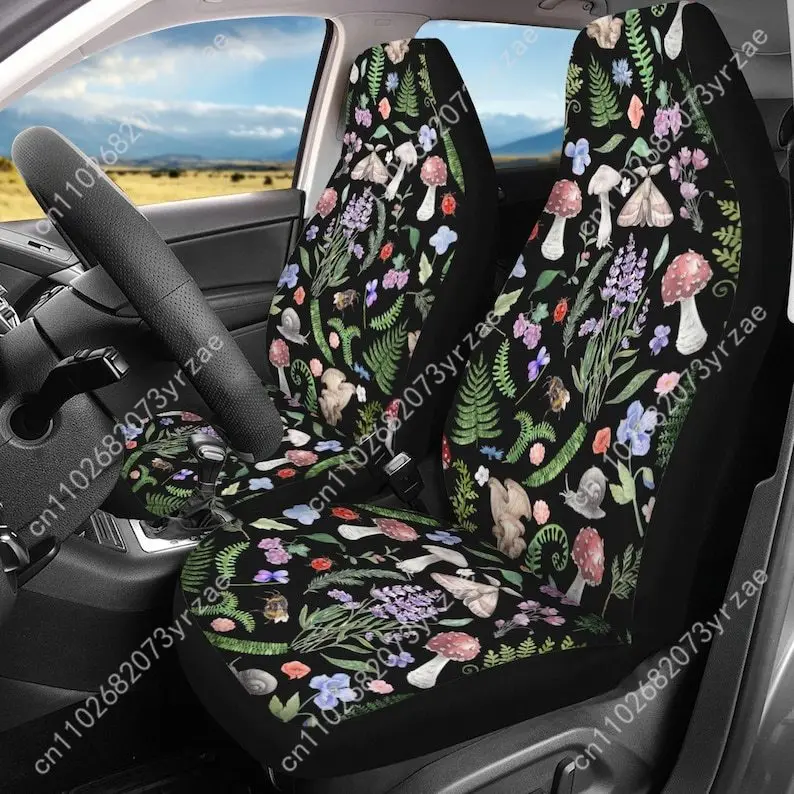 

Dark Cottagecore Car Seat Covers, Dark Forest Car Seat Covers, Mushrooms Butterflies Car Seat, Dark Nature Green Forest Witch Ca