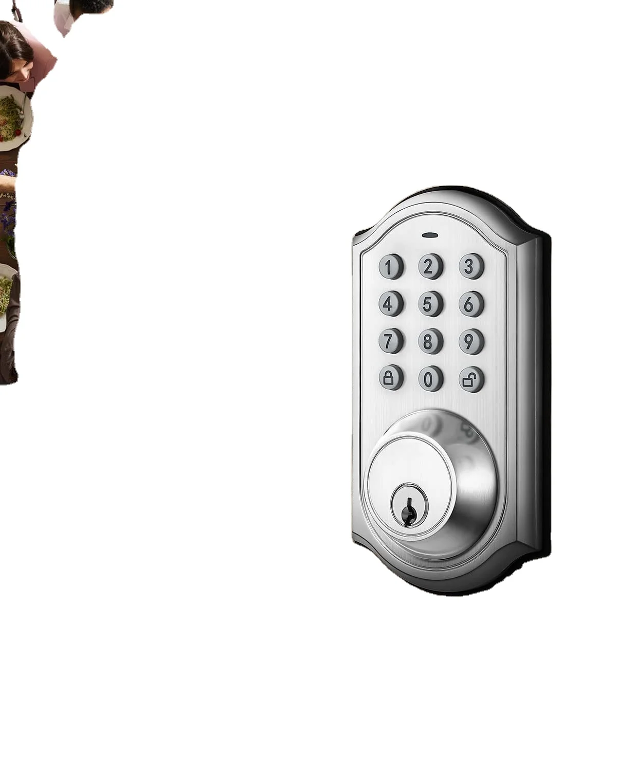 

Fingerprint door lock with password keypad Keyless access to smart door handle biometric digital electronic door lock