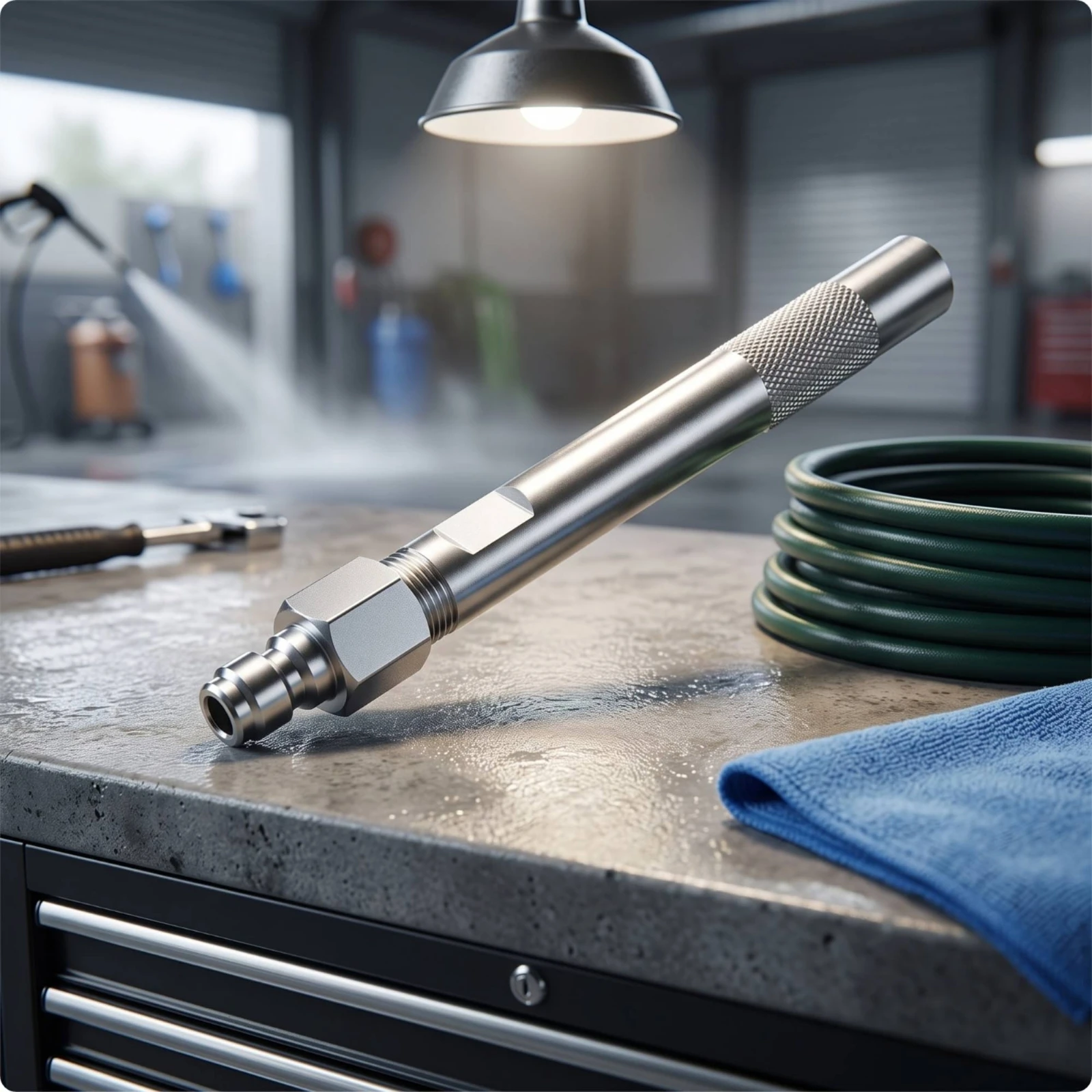 Pressure Washer Nozzle with Quick Connect Straight Pressure Washer Tip with Quick-Connect Slim Compatible for Chemical Spraying