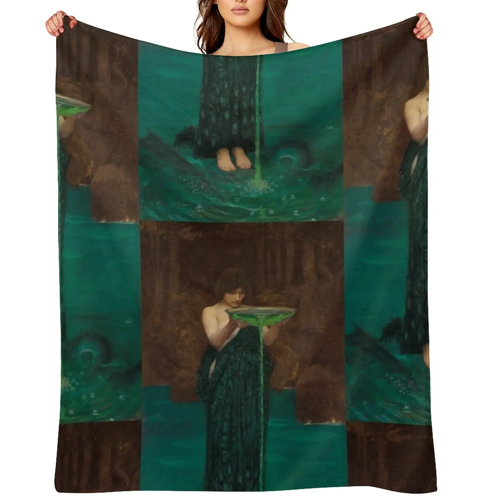 Circe Invidiosa - John William Waterhouse 1892 Throw Blanket Flannels Cute Plaid Fashion Sofas Baby Blankets