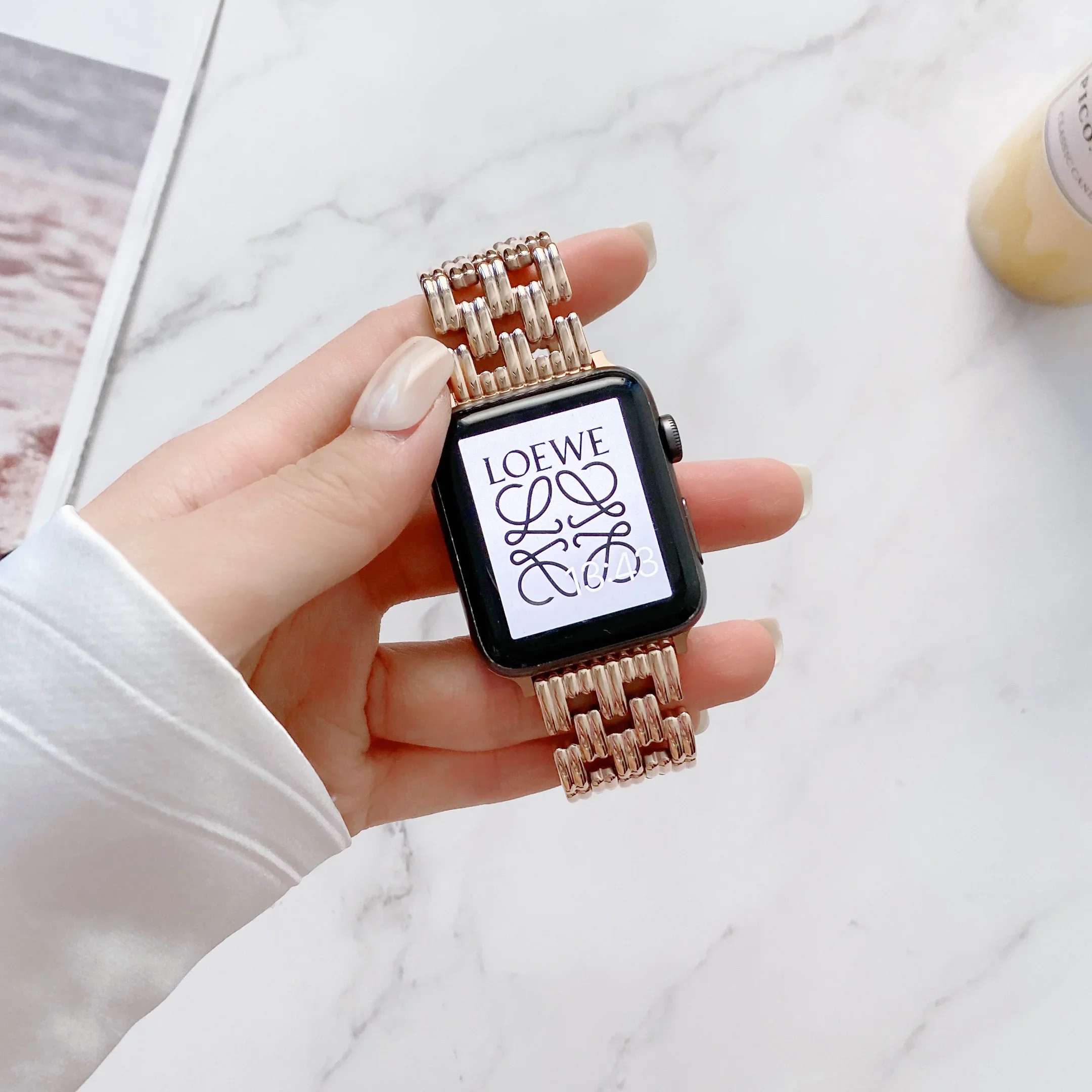 Metal strap For Apple watch band 45mm 41mm 44mm 42mm 40mm 46mm 49mm Link Bracelet Strap iWatch series Ultra 10 9 8 7 6 5 4 Belt