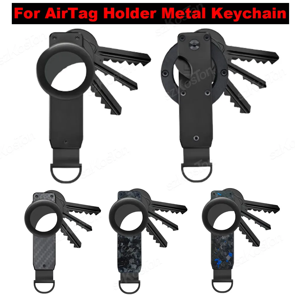 

For AirTag Holder Keychain Key Metal Organizer Keychains for Air Tag Men/Women Case Cover Accessories