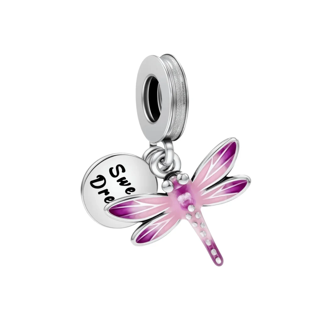 2026 New Original 925 Sterling Silver Four-leaf clover Ladybug Pendant DIY Charm Bracelet Accessories Women Fashion Jewelry Gift