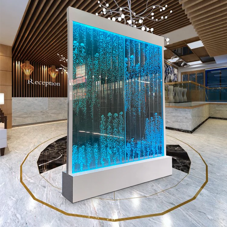 gj-Fashionable Cheap Acrylic Room Partition Screen Customizable Bubble Water Wall&