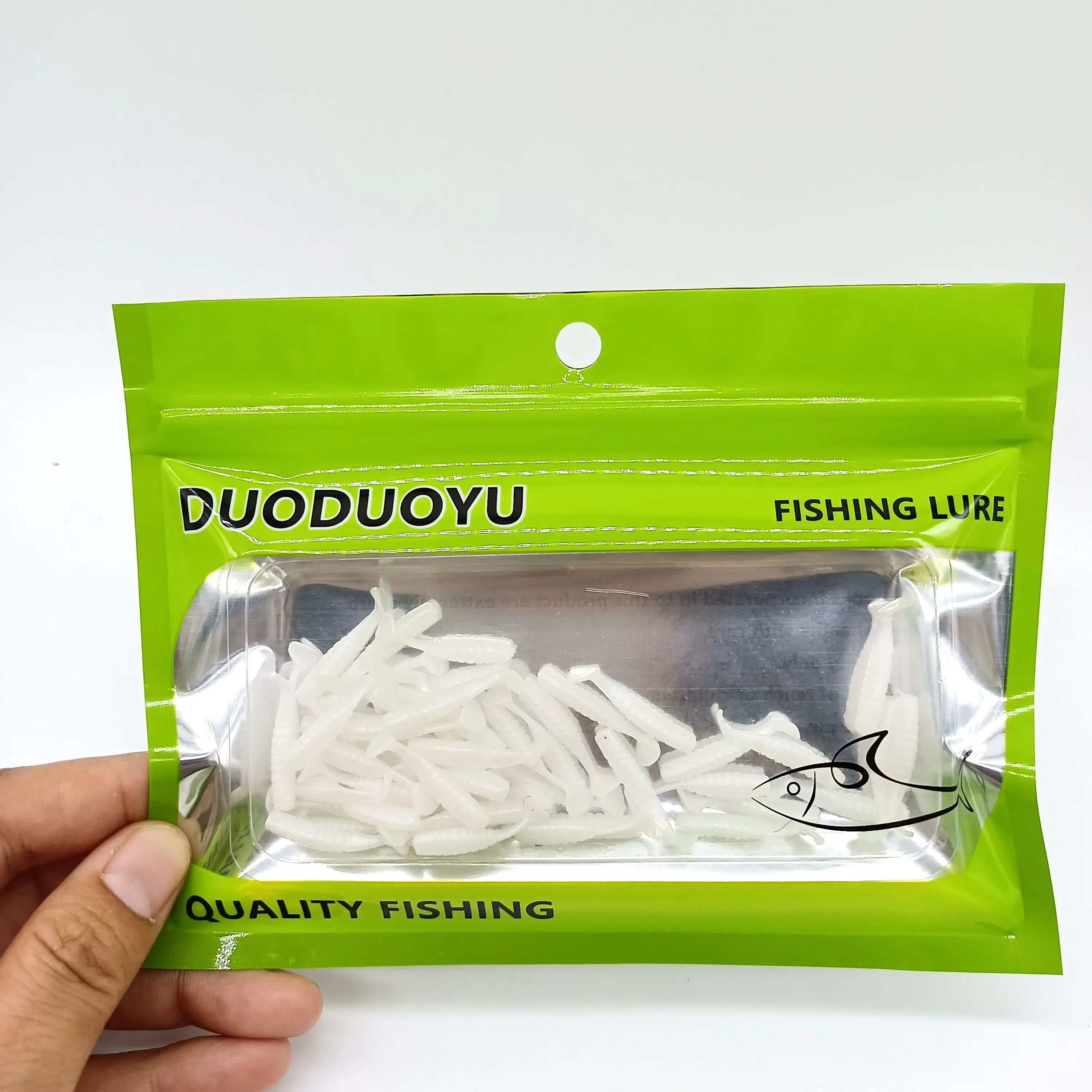 DUODUOYU 50PCS Kleine angeln paddel schwanz weichen köder 25mm/35mm Isca Künstliche jig mini kleine fisch köder angeln multicolor Tackle – Detail 12
