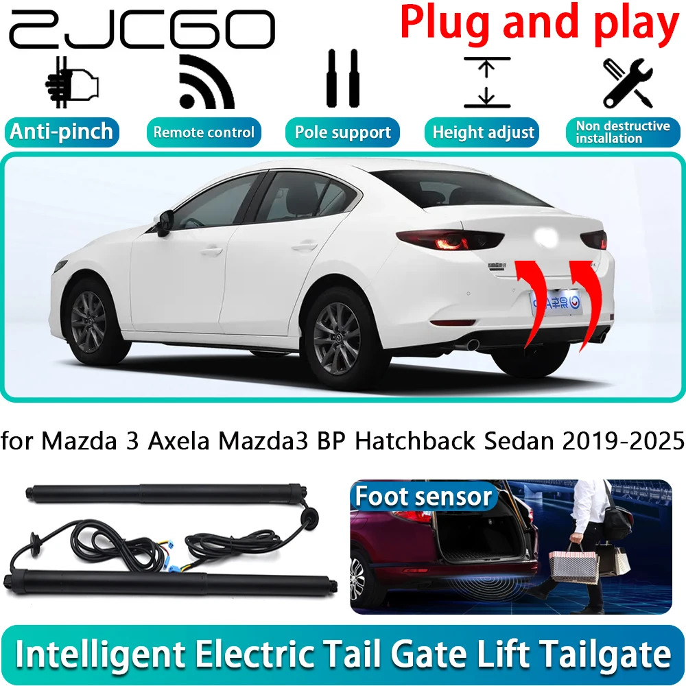 

ZJCGO for Mazda 3 Axela Mazda3 BP Hatchback Sedan 2019-2025 Electric Powered Tailgate Power Liftgate Automatic Tailgate System