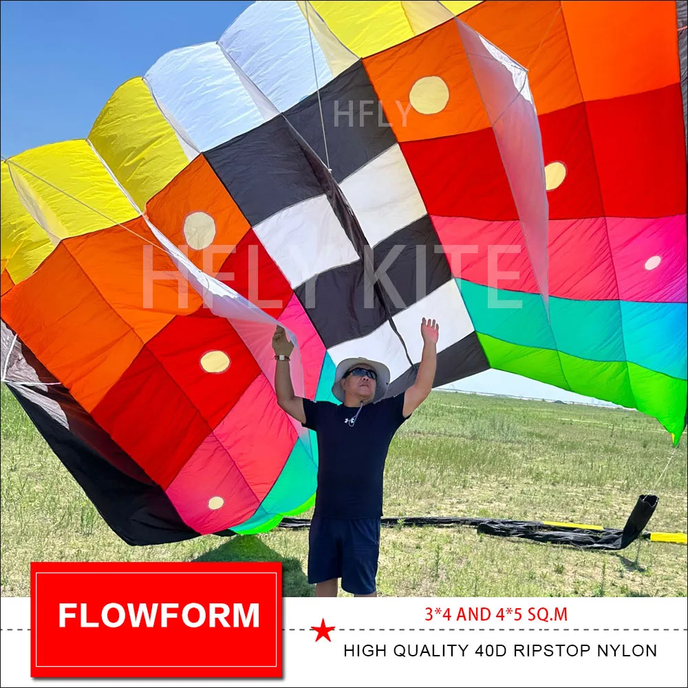 NEW ARRIVAL 12 20 SQ.M FLOWFORM KITE SOFT INFLATABLE 40D RIPSTOP NYLON PILOT KITE