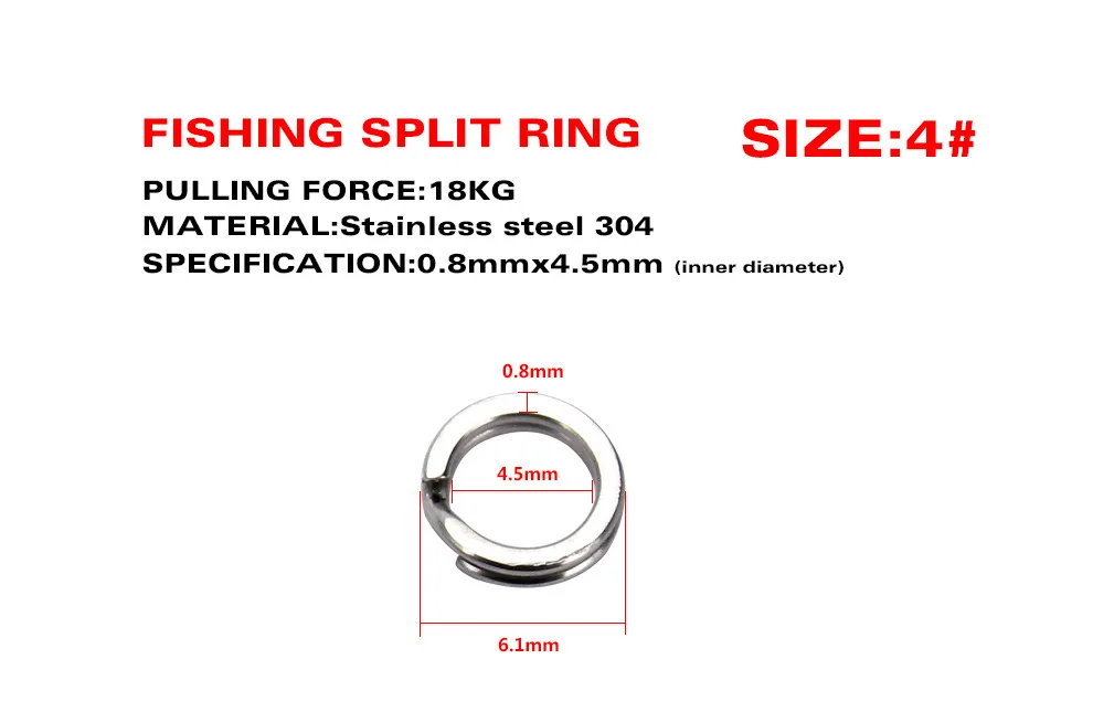 Angelzubehör Spaltringe Kunstköder-Verbinder Edelstahl 304 Doppelschicht-Ringe Set 30 Stück SALE – Detail 5