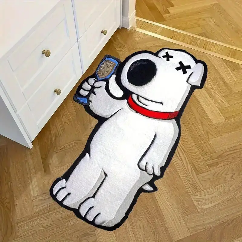 VIKAMA Cartoon Character Shaped Plush Rug Washable Anti Slip Alfombra For Bedroom Game Room Desk Youth Cool Home Decor