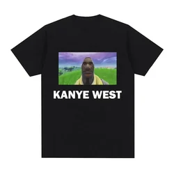 Lucu Kanye West Meme T-shirt Grafis Pria Wanita Hip Hop Gaya Humor T Shirt Mode Vintage Lengan Pendek T-shirt Streetwear