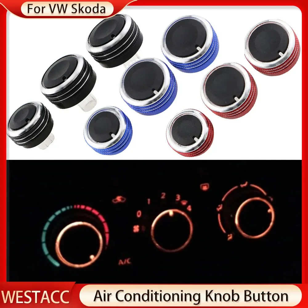 Car Air Condition Knob AC Button for Volkswagen VW Golf 5 MK5 Jetta Tiguan Touran Passta B6 B7 3C for Skoda Octavia A5