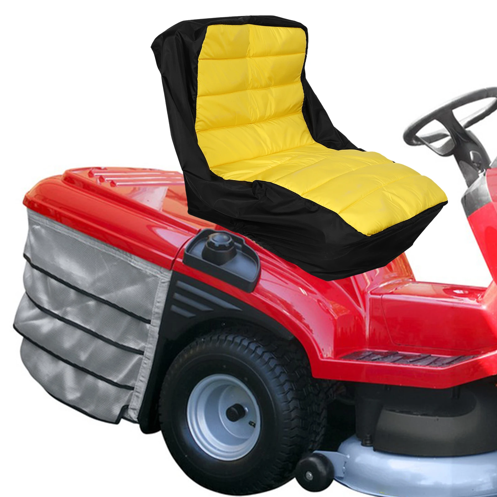 

Lawn Mower Seat Cover Universal Fit Heavy Duty Polyester Cotton Tractor Seat Protector Riding Mower Accessory Garden Tool