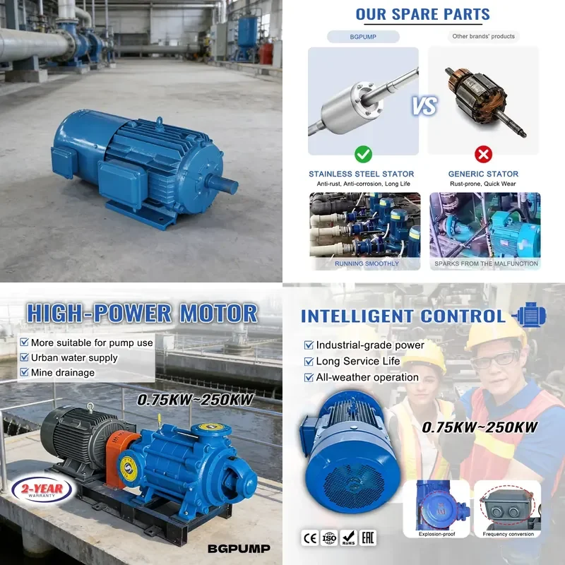 50Hz Frequency 380V AC Voltage Induction Motor 380V 45kw 55kw 75kw Three Phase AC Asynchronous Motor